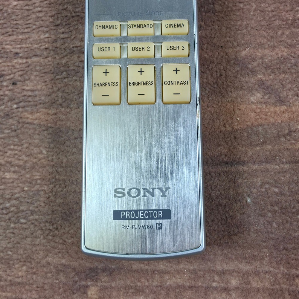Sony Projector Remote RM-PJVW60 Silver Good Condition Picture Mode Controls - Picture 2 of 6